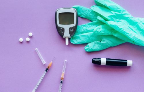 Insulin pen, injections, blood sugar monitor