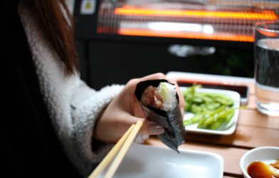 Sushi in seaweed wrapper