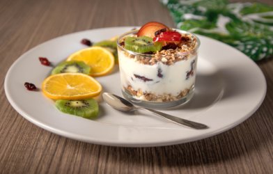 Yogurt and fruit