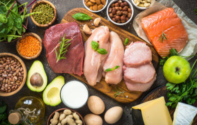 High-protein diet food